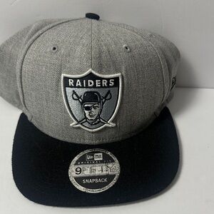 New Era Raiders Gray and Black Cap